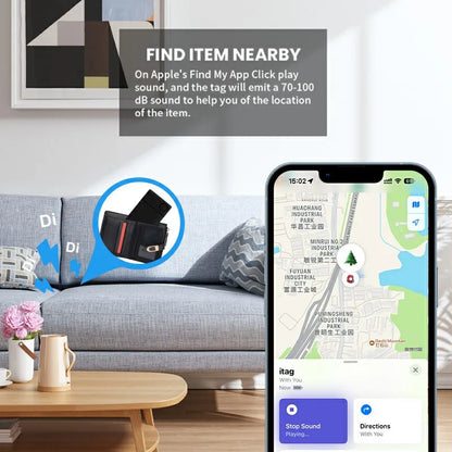 Security Smart Track, Wallet Tracker, Dispozitiv Inteligent de Localizare, APP Apple Find My, Wireless Charging