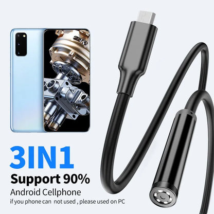 Endoscop Android 5.5mm / 7mm, Camera de inspectie, rezistenta la apa cu 6 LED-uri, Compatibil cu telefonul Android / PC - ZeltriZ