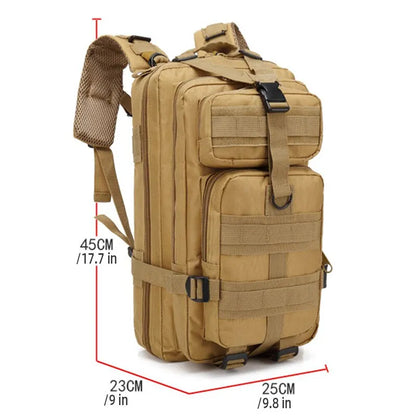 Rucsac Tactic Militar, 30L, Imprimeu Camuflaj, Impermeabil, Ideal pentru Calatori, Catarari in Aer Liber, Vanatoare, Pescuit, Drumetii - ZeltriZ