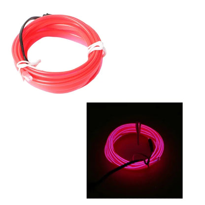 Fir Neon Lumina Ambientala Auto, 5M, USB, Cigarette drive, Multifunctional, Usor de instalat, Civerse Culori - ZeltriZ